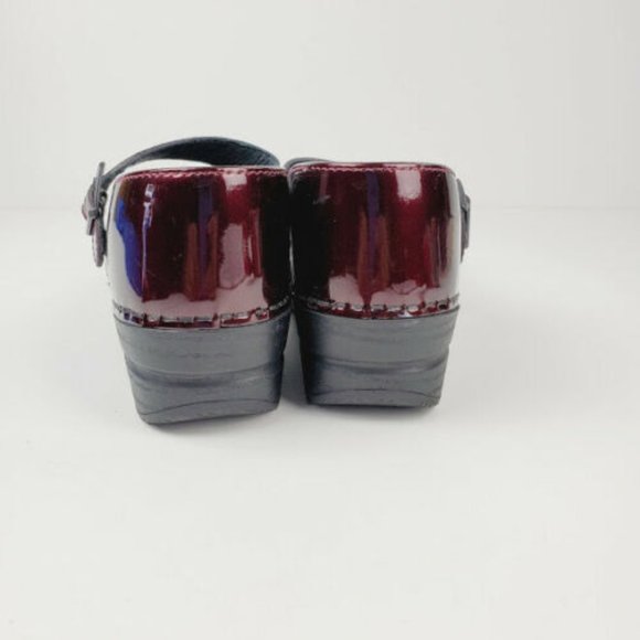 Dansko Burgundy Patent Leather Mules - Picture 7 of 14